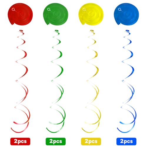 72 Pack Christmas Swirls Hanging Party Decorations