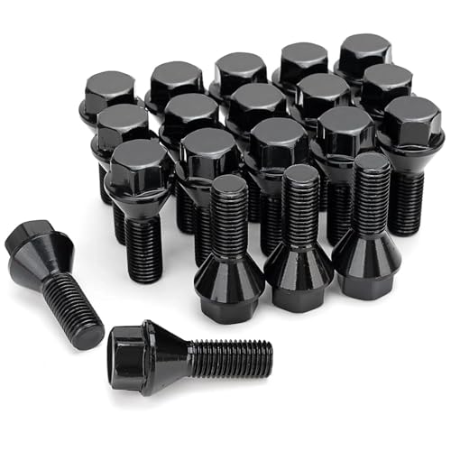 Pernos de rueda Fiat 500 resistentes con rosca M12x1.25 y longitud de vástago 28mm
