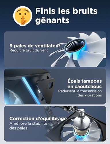 Ventilateur boîtier PC Reverse ARGB pour setup gaming silencieux - 5