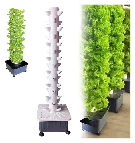 Sistema de Crecimiento hidropónico de 45 Agujeros, Sistema de Crecimiento de Interior, Torre de Crecimiento Vertical, Sistema de Crecimiento sin Suelo, para Hierbas, Frutas y Verduras