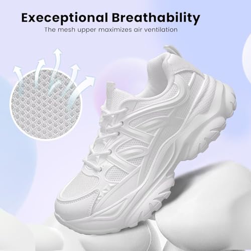 Women's Road Running Shoes Non Slip Ladies Walking Fashion Athletic Chunky Sneakers Work Gym Comfort Lightweight Mesh Soft Sole - Image 5