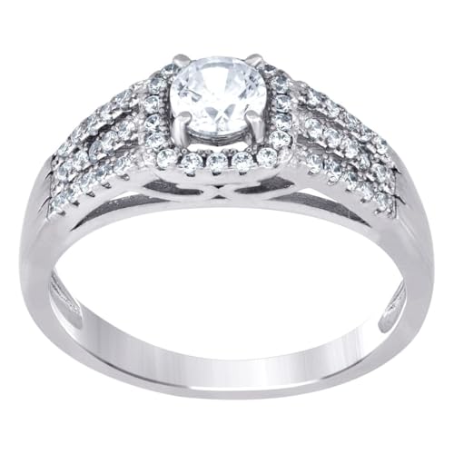 Bague en argent 925 avec moissanite 0,90 ct | Cadeau d'anniversaire tendance femme