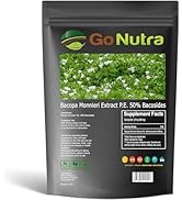 Go Nutra Bacopa Extract Powder (Bacopa Monnieri) 50% Bacosides - Herbal Extract Brahmi Supplement...