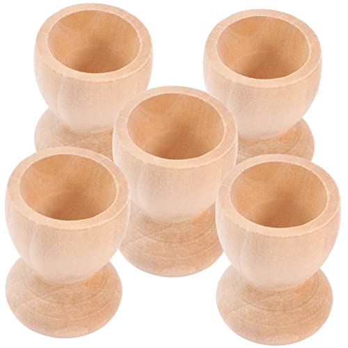 COLLBATH 5Pcs Creative Egg Cups for Graffiti Egg Holders for Party Supplies Smooth Surface Easy to Clean for Egg Decoration and Breakfast Use