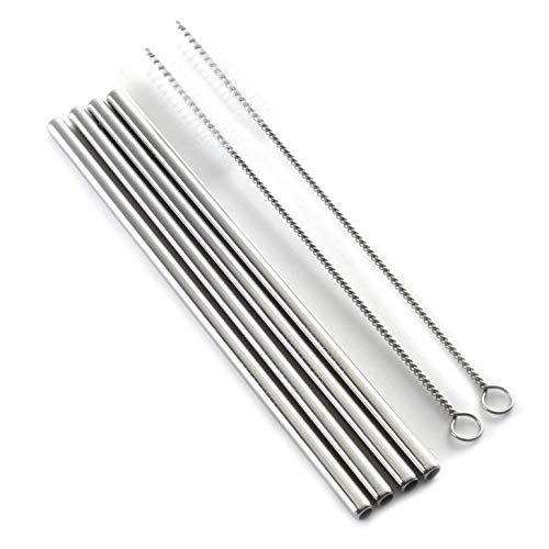 10 Best Stainless Steel Straws That Are Eco-Friendly and Stylish 10 Norpro Stainless Steel Drinking Straws with 2 Cleaning Brushes