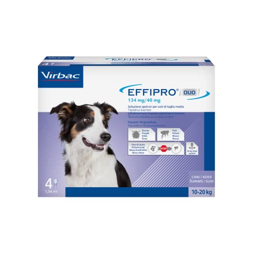 Virbac 104825068 Effipro'Duo Cani 4Pip Medium 10-20 kg