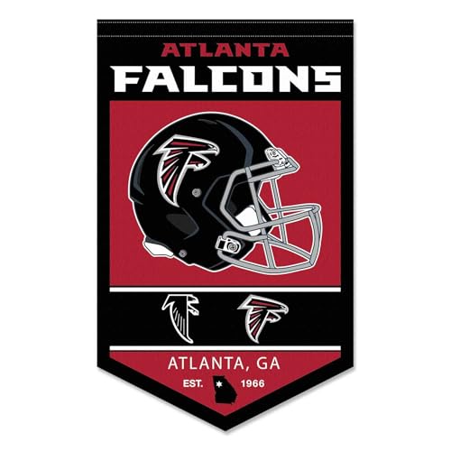 Fanion Atlanta Falcons Heritage History - Drapeau officiel de collection NFL rétro