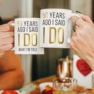 Dnuiysesnovelty50yearsagomugssetanniversaryweddinggiftsforcouple50yearsagoisaididoweddinganniversarymug50thmuggiftsforparenthusbandwifegrandparentfriend Urban Country Home Decor Dnuiyses novelty 50 years ago mugs set anniversary wedding gifts for couple 50 years ago i said i do wedding anniversary mug 50th mug gifts for parent husband wife grandparent friend urban country home decor