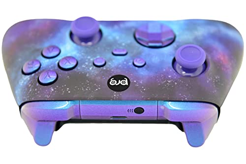 Image of Hand Airbrushed Fade Custom Controller (Blue Galaxy w /Chameleon Inserts)