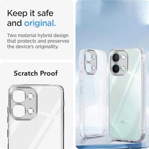 Image of Jkobi Silicone Back Cover Case for Vivo iQOO Z11x 5G (Clear Shockproof Case with Camera Protection | Soft and Flexible | Transparent)