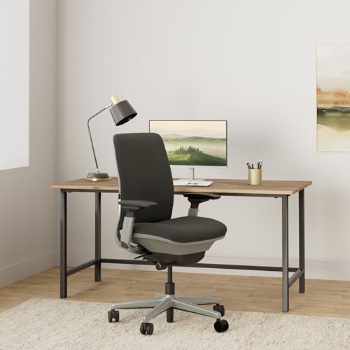 Image of Steelcase Amia Chair with Platinum Base & Hard Floor Casters, Graphite -