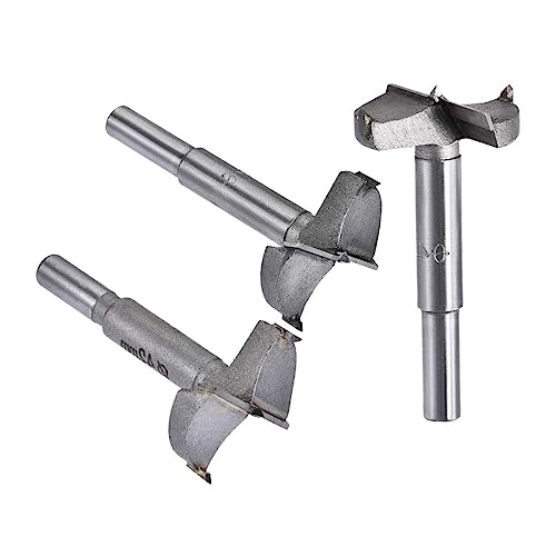 MACHSWON 3 PCS Forstner Drill Bits Tungsten Carbide Wood Hole Saw Opener Drill Bit 38mm+40mm+42mm Woodworking Drilling Boring Bit Cutter
