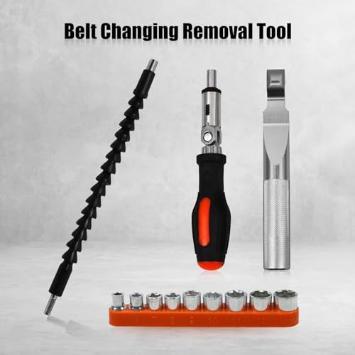 Image of Sporacingrts Belt Changing Removal Tool Clutch Cover Compatible with Polaris RZR S 900 / XP /RZR XP4 1000 Belt Changing Removal Tools with Flexible Drill Bit Extension Kits