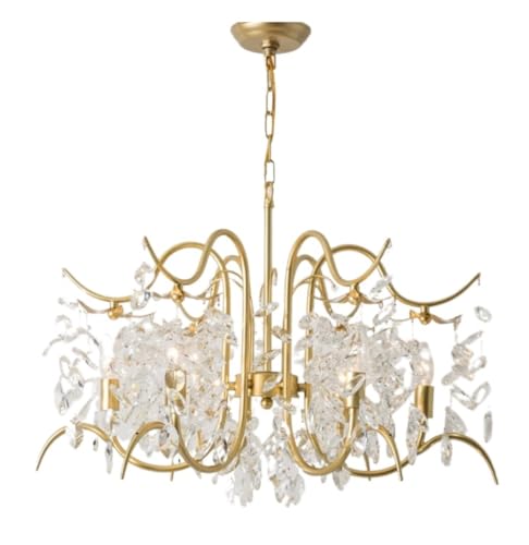 Plafonnier moderne luminaire or pour illuminer le repas du restaurant