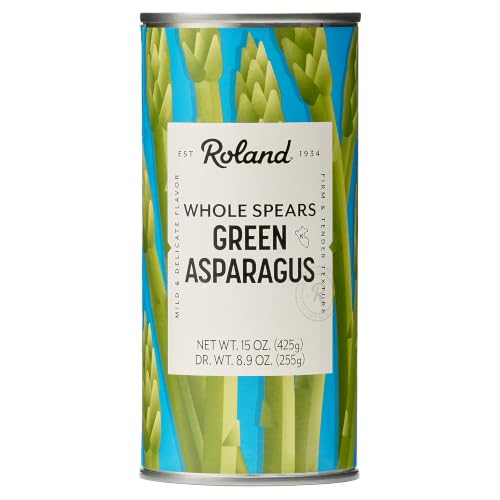 Roland Foods Whole Green Asparagus Spears, Specialty Imported Food, 14.1 Ounce Can, Pack of 1