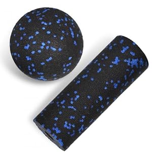 Zimoer ZC-12 Mini Faszienrolle & Ball Set Schwarz/Blau