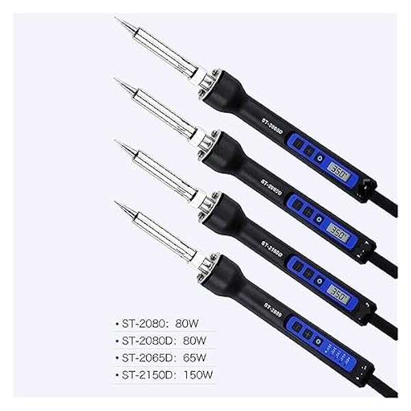 Lödning kit Digital elektrisk lödkolv, temperaturjusterbar LCD-skärm, reparationsverktygssats for lödsvetsning (Color : ST 2080D 80W LED, Size : Plug)