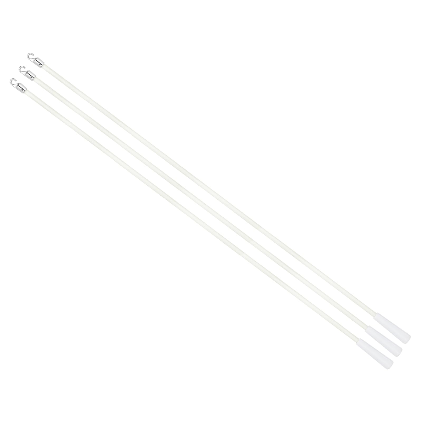 sourcing map 3Pcs 34" Blinds Wand Replacement, PVC Blinds Tilt Wand with Hook and Grip, Vertical Blinds Rod Stick for Window Curtain Opener Accessory, White