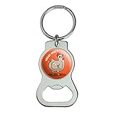 Guess What Chicken Butt Funny Keychain with Bottle Cap Opener