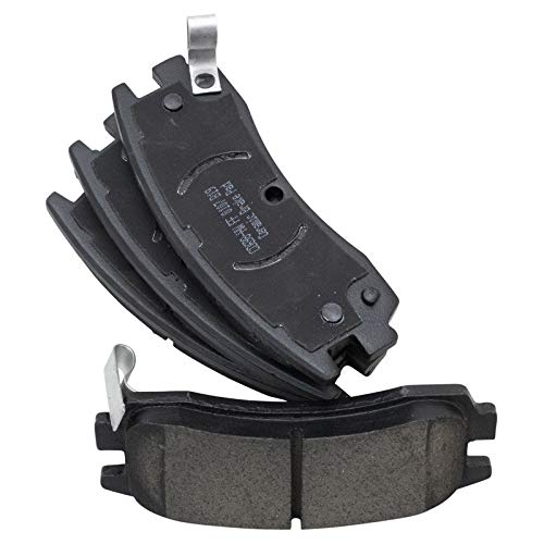 Image of TRQ Performance Rear Brake Pad and Rotor Set Ceramic Slotted Drilled G | For 2008-2009 Buick LaCrosse 2006-2010 Chevrolet Impala 2006-2007 Monte Carlo