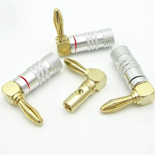 Conectores banana de 4mm y 90 grados para integrar altavoces discretamente en el salón 5