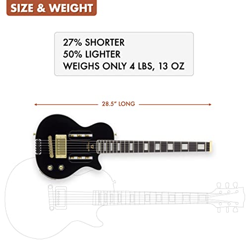 Traveler Guitar EG-1 Guitare électrique personnalisée Noir brillant (EG1C BKG) - Les Beatles, Paul McCartney, John Lennon, RIngo Starr, George Harrison Traveler Guitar EG-1 Guitare électrique personnalisée Noir brillant (EG1C BKG) – Image 4