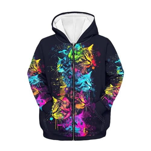 Agoviwo Funny Graphic Zip up Hoodie Boys Athletic Hoodies Y2k Sweatshirt Casual Workout Top with Pocket