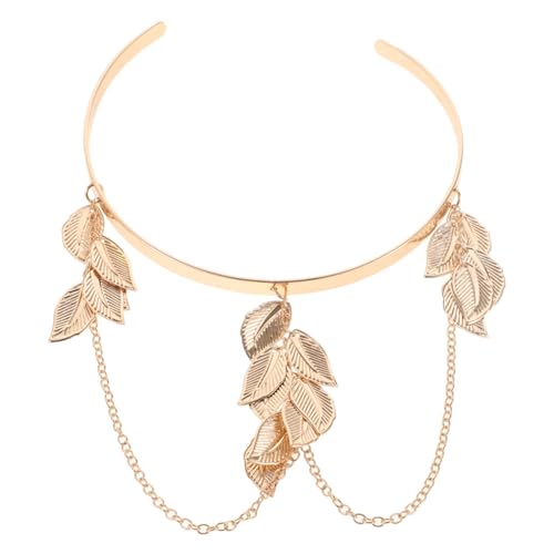 Feuille de feuille à la feuille bijoux de bras baroques au design ciselé