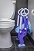 Potty Training Seat with Ladder - Potty Step Stool for Toddlers Fits Most Toilets, Folds for Storage. Potty Ladder is Durable and Safe - Wide Step, Non-Slip Pads, Comfort Handles and Removable Cushion