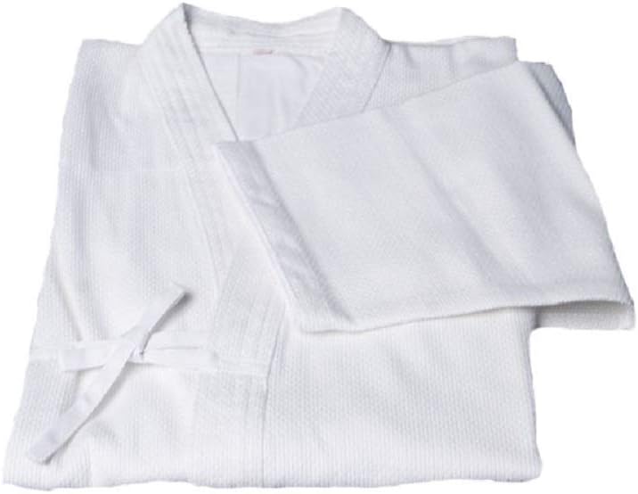 E-BOGU 100% Cotton Kendo gi, Available in Navy Blue and White, Martial Arts Jacket, Top Only (White, 00)