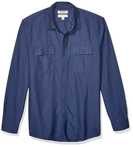 Goodthreads Men's Standard-Fit Long-Sleeve Plaid Herringbone Shirt