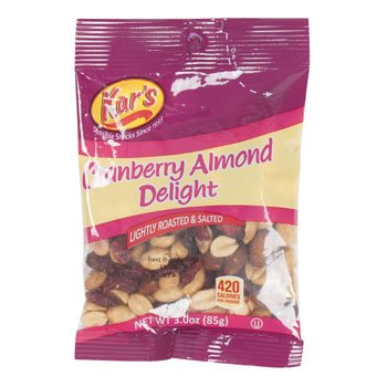 Set of 3 - 3oz Cranberry Trail Mix! Perfect for Hiking, Long Trips, Baseball games and More!