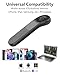 3-Link Air Mouse for PC/iOS/Android with Touchpad, Rechargeable Wireless Presentation Clicker, Bluetooth 2.4G Remote Control for PowerPoint/Keynote/Tiktok/Camera/Kindle Apps (Black)