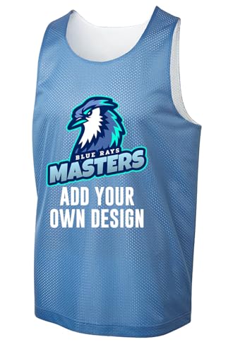 INK STITCH Unisex Youth Yst500 Custom Printing Logo Image Texts Mesh Reversible Tank Tops3