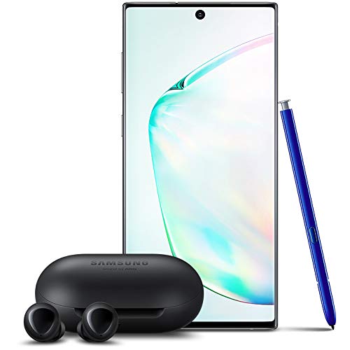 Samsung-Galaxy-Note-10-Factory-Unlocked-Cell-Phone-with-256GB-US-Warranty-Aura-Glow-Silver-Note10-wGalaxy-Buds