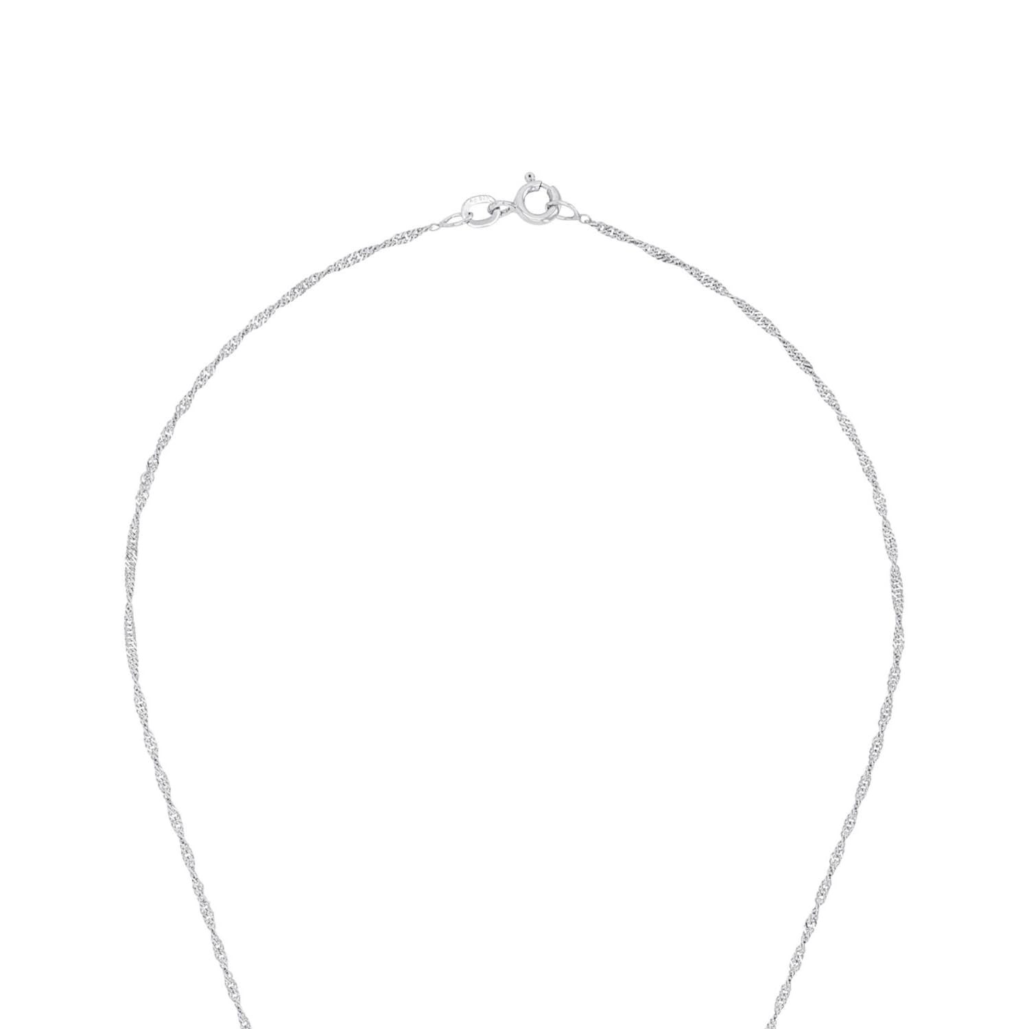 Amor Kette mit Anhänger 925 Sterling Silber Damen Halsschmuck, mit Zirkonia synth., 42 cm, Weiß, Herz, Kommt in Schmuck Geschenk Box, 2026579