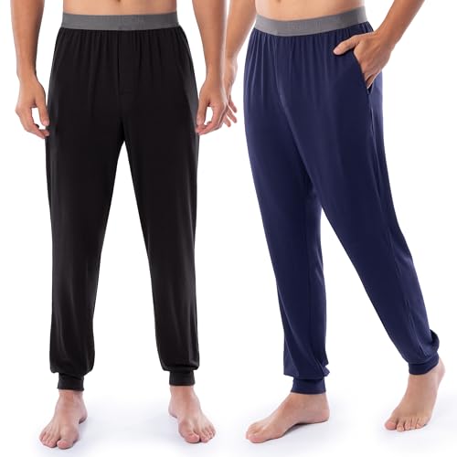 Image of Fruit of The Loom Men's 360 Stretch 2-Pack Jogger Pajama Sleep Pant