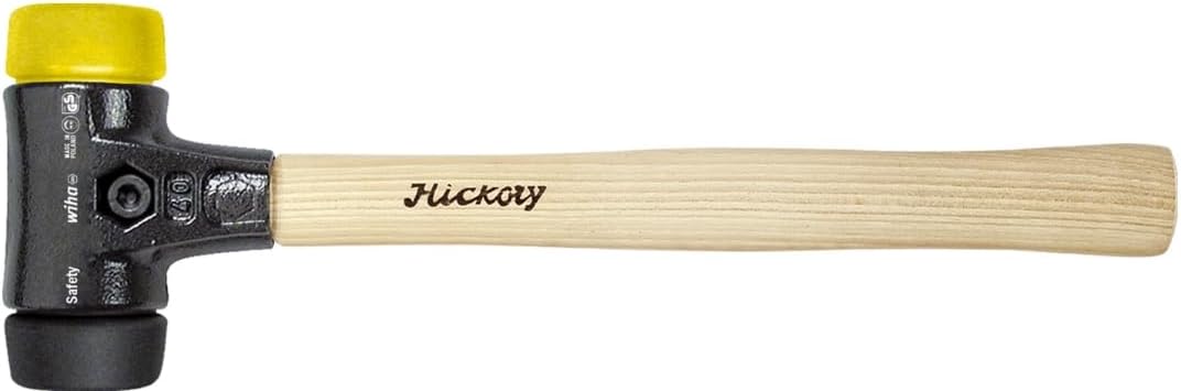 Wiha 83235040" Safety Medium Hard Soft-Faced Hammer, Black/Yellow, 40 mm