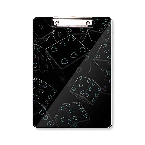 Bloc d'écriture A4 design dés et cœur pour embellir votre bureau