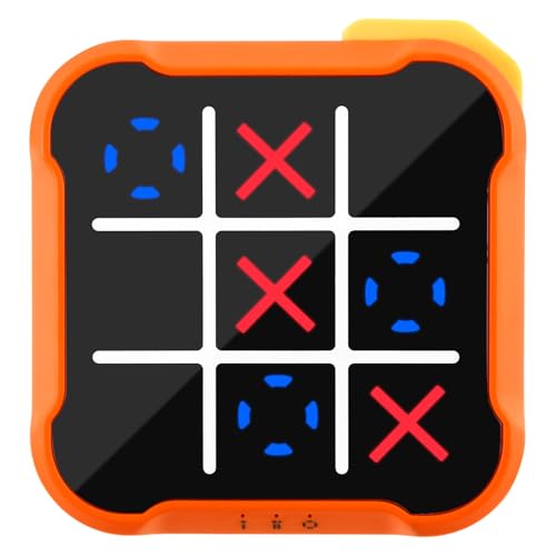 Bolt Game Electronic Tic Toe Game Noughts And Crosses Game Travel Family Games for Educational and Memory Growth Education Toys for 3+ Year Old Boys Girls Adults (orange)