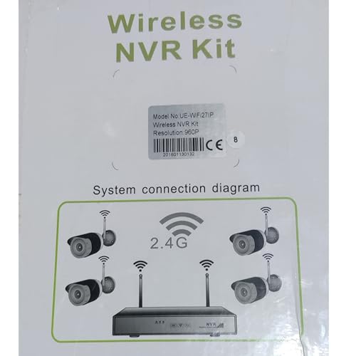 Image of PNP 920P Wireless 4-Channel HD NVR Kit with 4 Outdoor /Indoor IP65 Waterproof IP Security Cameras Upto 100mtrs, 2.4G Wi-Fi Support, 920P HD