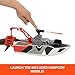 Mattel Matchbox Toy Car Playset, Jurassic World 12.5” Dino Boat with 13” Mosasaurus Dinosaur, 1:64 Die-Cast Jeep, Harpoon Missiles & Detachable Rescue Boat