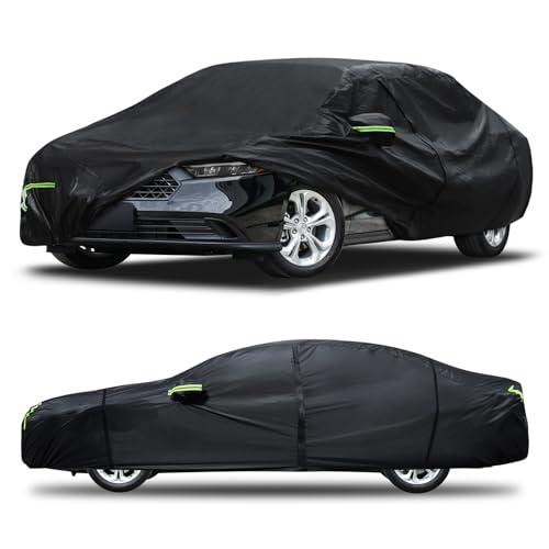 Image of Car Cover Custom Fit for Honda Accord 2001-2025,Toyota Camry 1996-2025,6 Layers Truck Cover Waterproof All Weather for Automobiles,Outdoor Full Exterior Cover,Rain, Sun, Wind Protection,Black