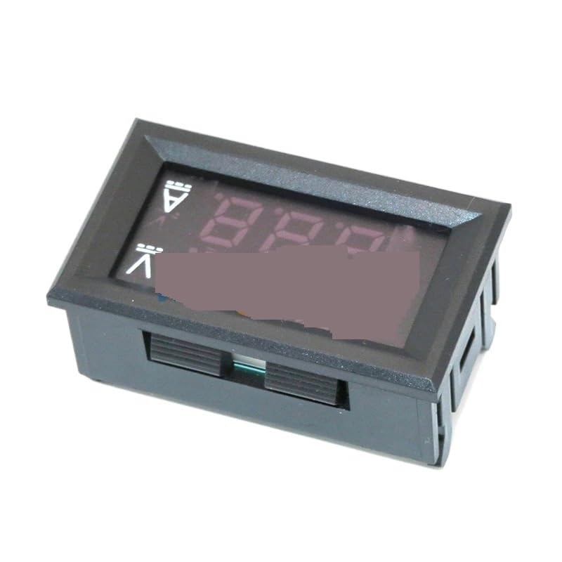 Mini Digital Voltmeter Ammeter DC 0-100V 50A 100A Amp Volt Voltage Current Meter Detector Tester 0.28" Dual LED Display Gauge(100A Red Red)