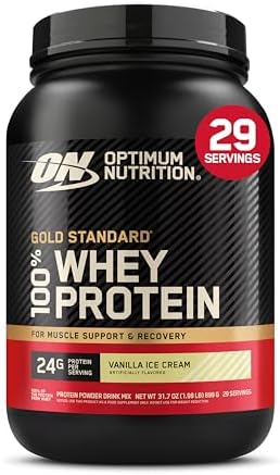 Optimum Nutrition Gold Standard 100% Whey Protein Powder, Vanilla...