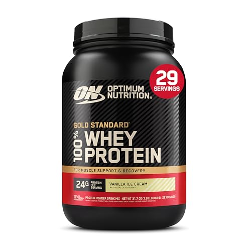 Image of Optimum Nutrition Gold Standard 100% Whey Protein Powder, Vanilla Ice Cream, 2 Pound (Packaging May Vary)