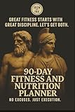 90 Day Fitness and Nutrition Planner: workout and meal log,12 week workout goals, 2025 workout scheduler, 90 day workout logbook, daily routine for meals and workouts