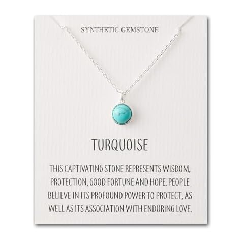 Philip Jones Synthetic Turquoise Necklace with Quote Cover