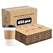 [850 Count] Disposable Corrugated Hot Cup Sleeves Java Jackets - Natural compostable Kraft Color Cup Sleeve Protective Heat Insulation Paper Plastic Cups hot Coffee Tea Chocolate Drinks Insulated