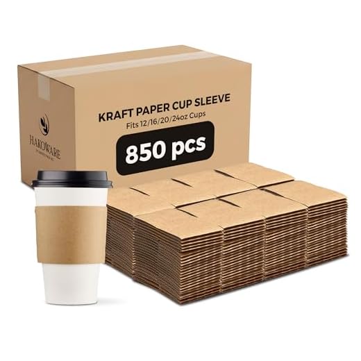 Harvest Pack [Cuenta DE 1000 Acanalada Caliente Taza Mangas Java Chaquetas Natural compostables Kraft Color Copa Manga Protectora de Calor Aislamiento Desechables